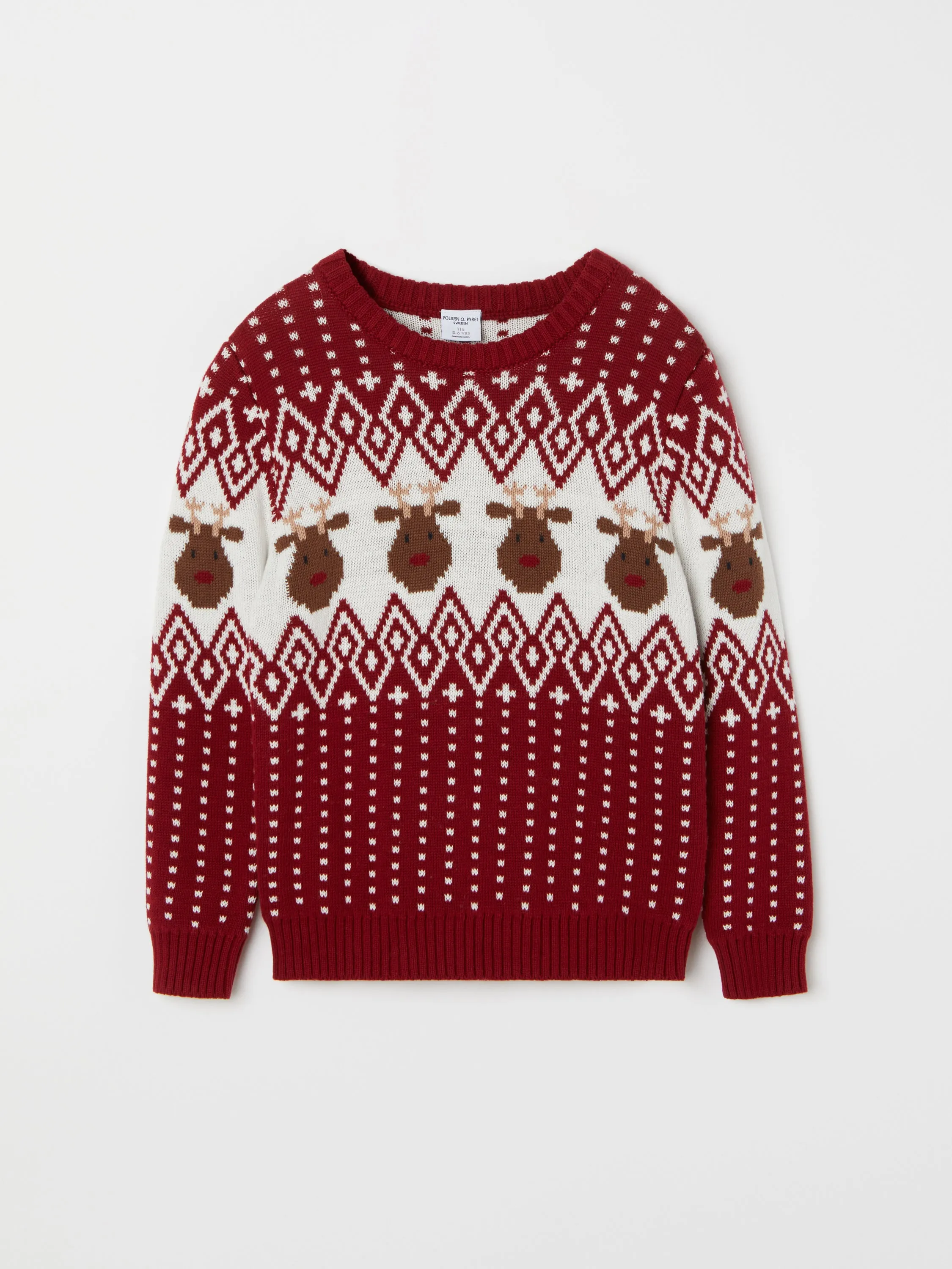 Reindeer Fairisle Kids Jumper