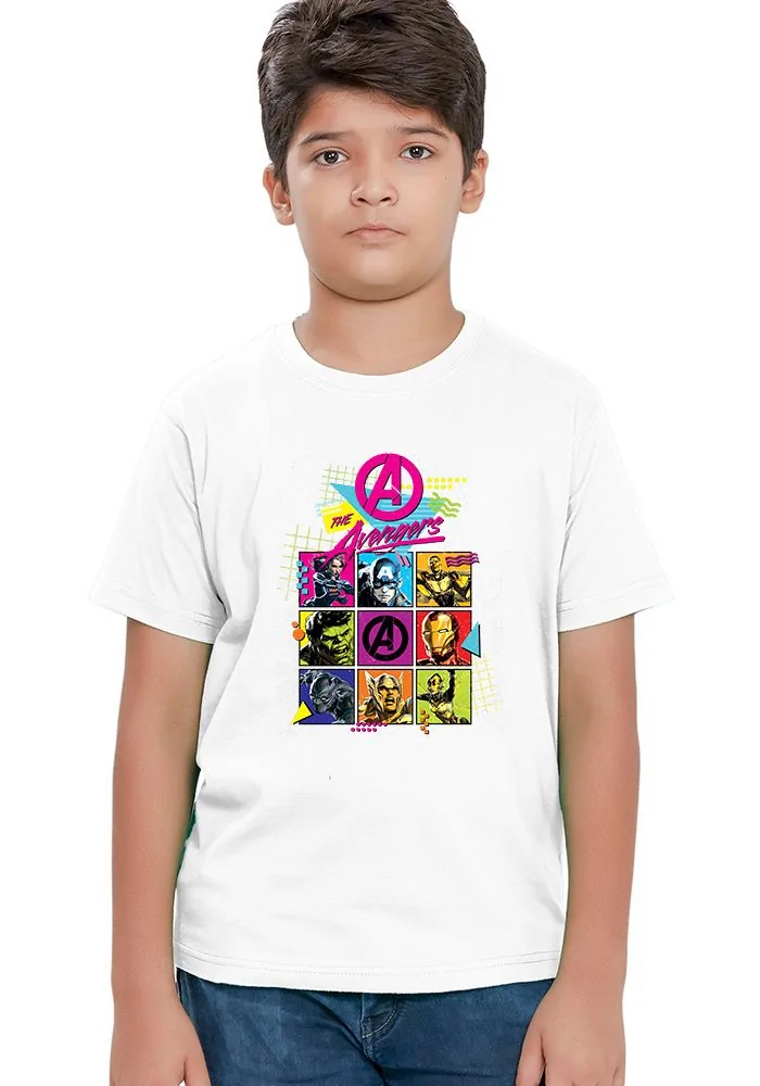 Retro Avengers Sr Kids T-Shirt