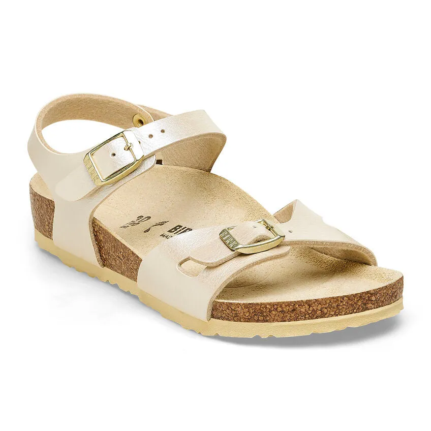 Kids' Graceful White Birko-Flor Sandals - Rio Brand