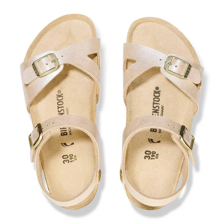 Kids' Graceful White Birko-Flor Sandals - Rio Brand