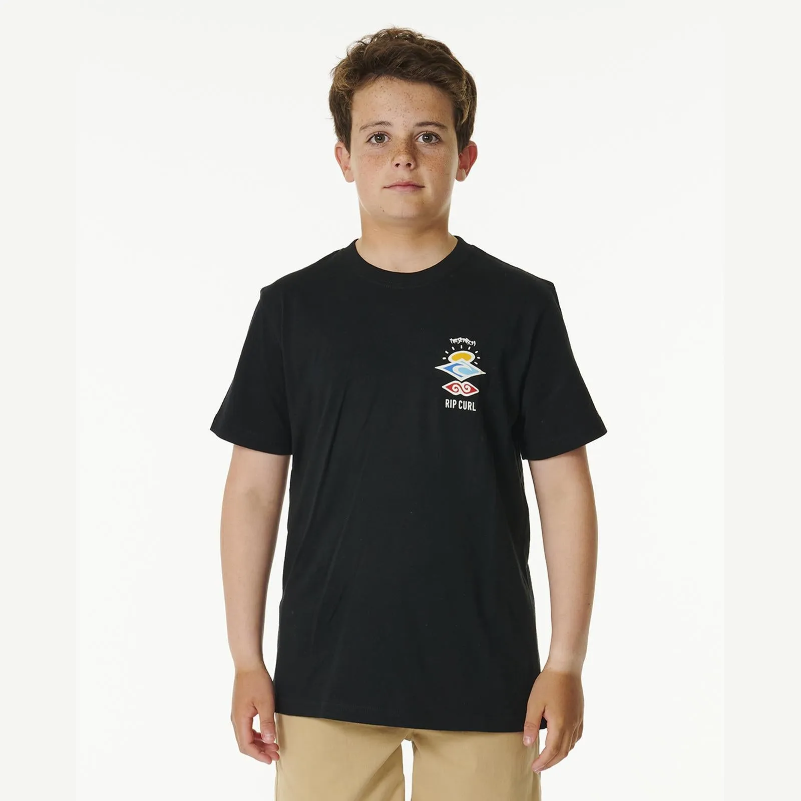 Rip Curl Kids Search Icon Short Sleeve Crew Neck T-Shirt