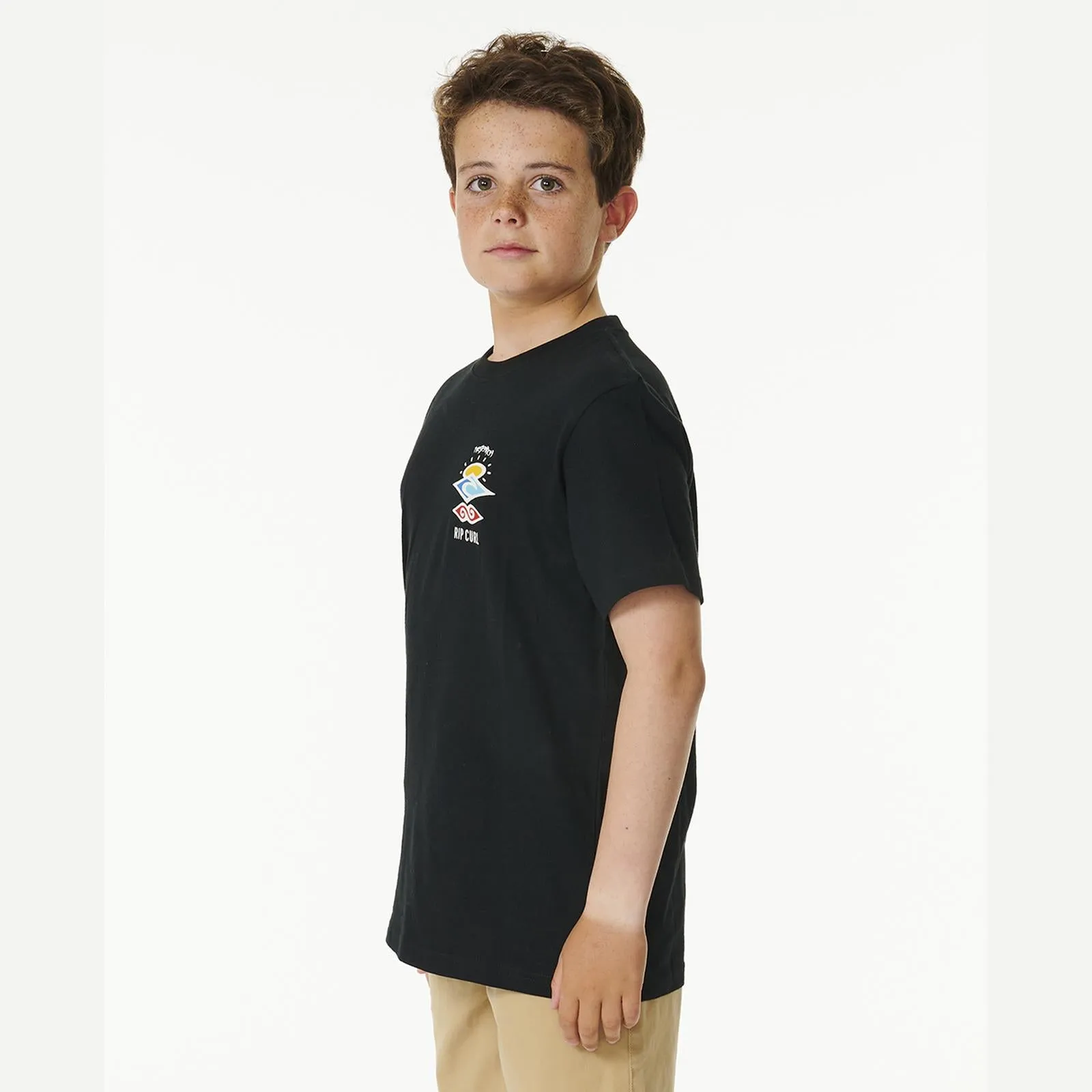 Rip Curl Kids Search Icon Short Sleeve Crew Neck T-Shirt