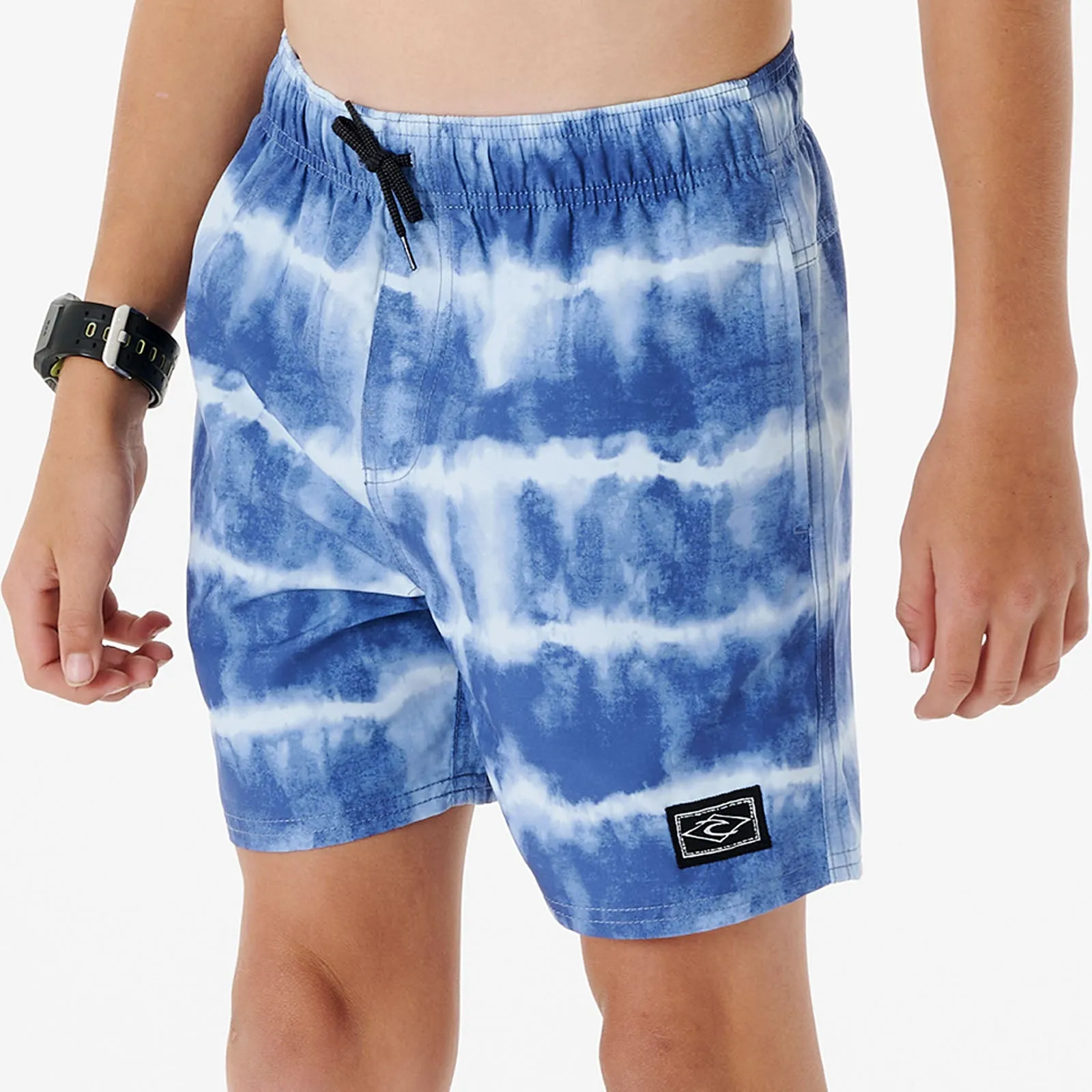 Rip Curl Kids Tube Heads Dye Volley Swimming Boardshorts - Dusty Blue