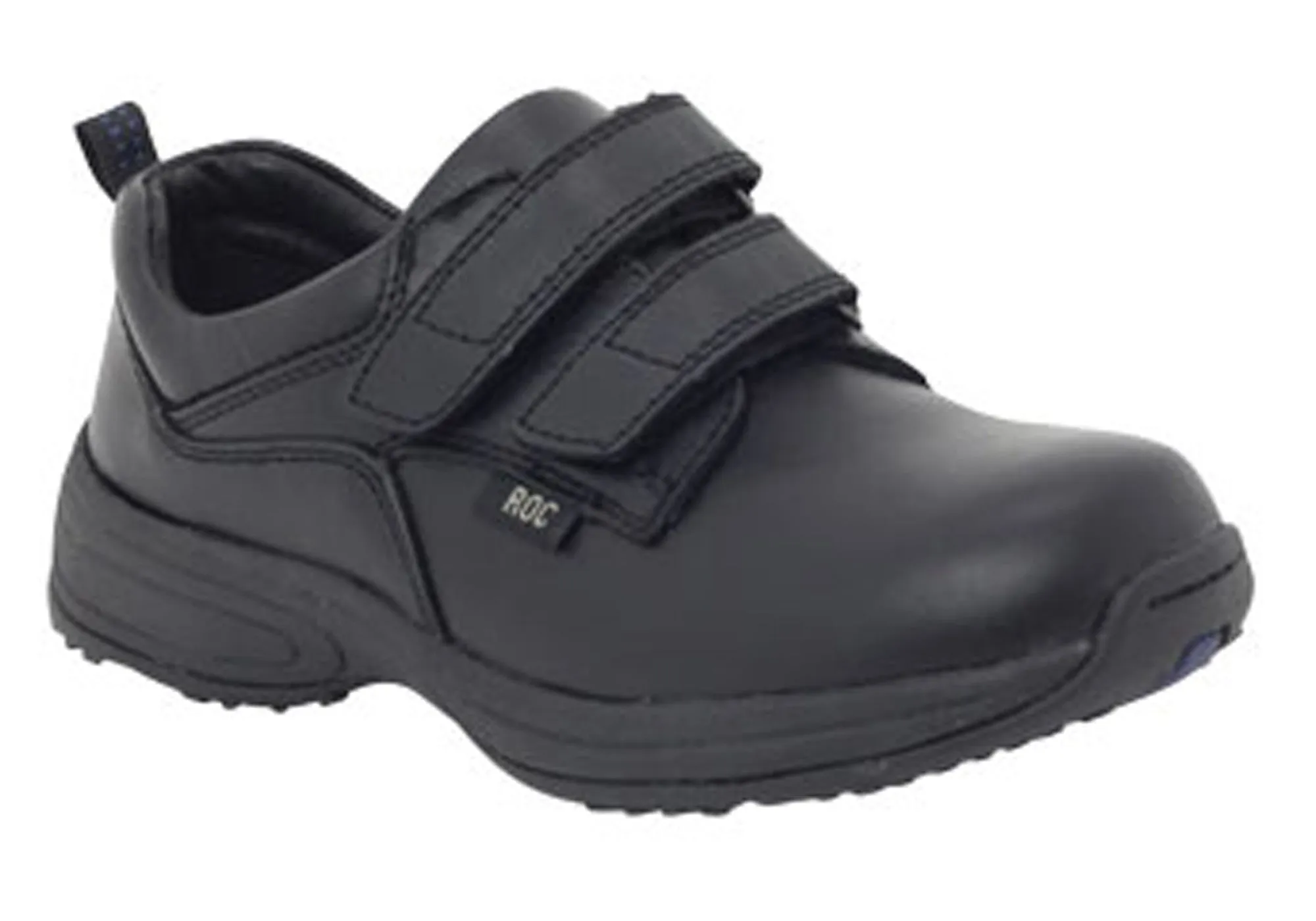 ROC Hype Junior Kids Black Adjustable Straps School Shoes