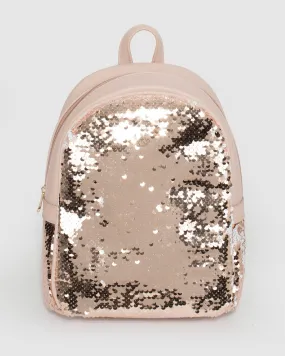 Rose Gold Sequin Kids Backpack