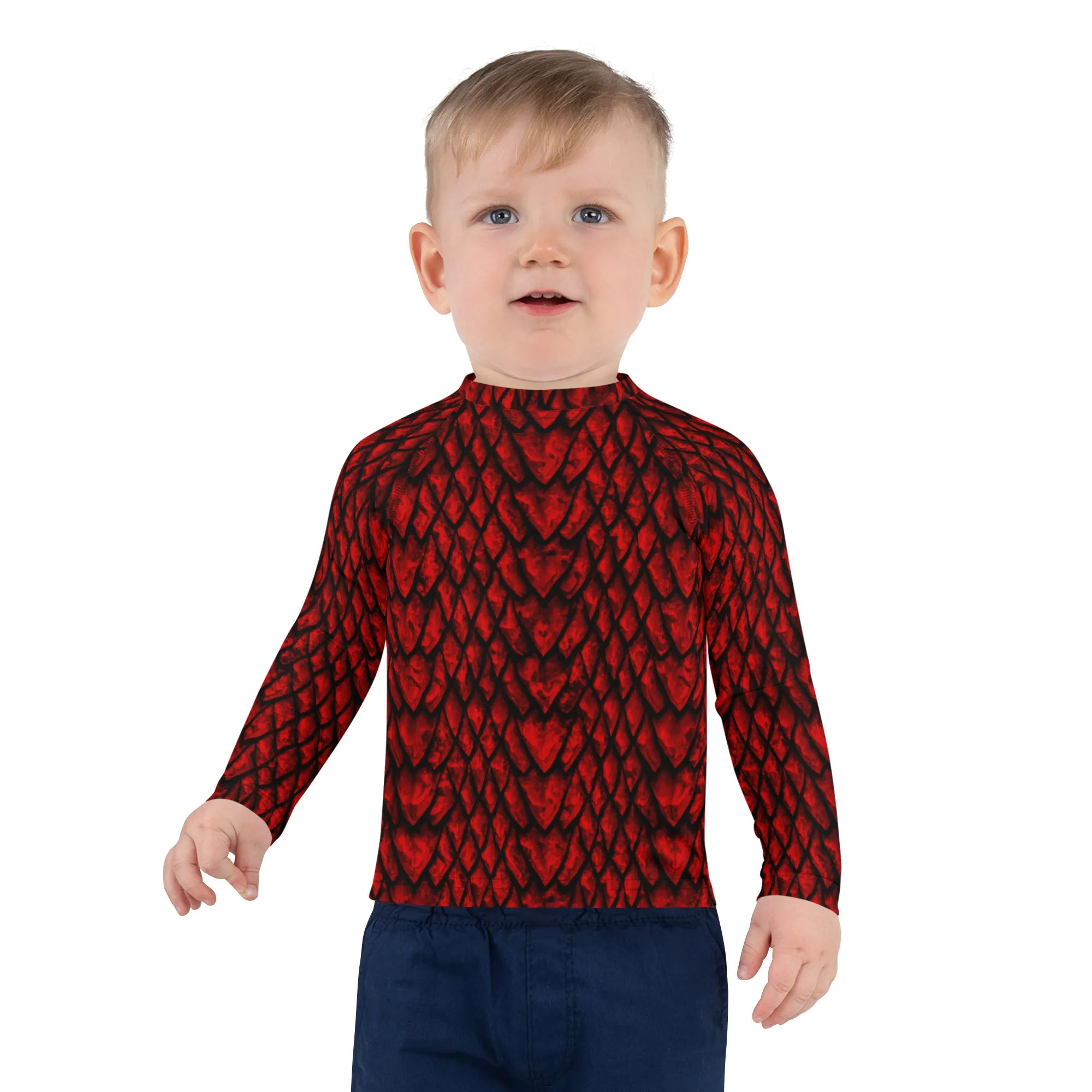 Ruby Dragon Scale Kids' Rash Guard