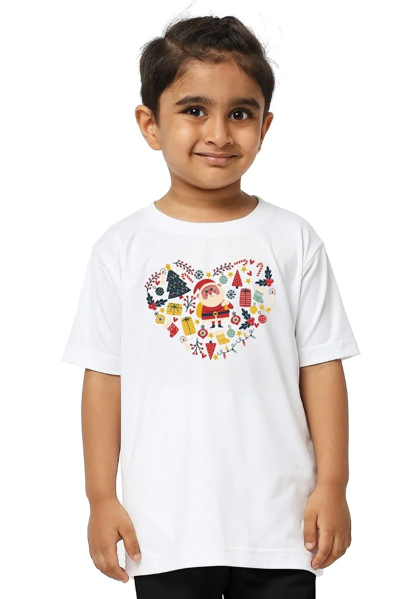 Santa Heart Kids T-Shirt