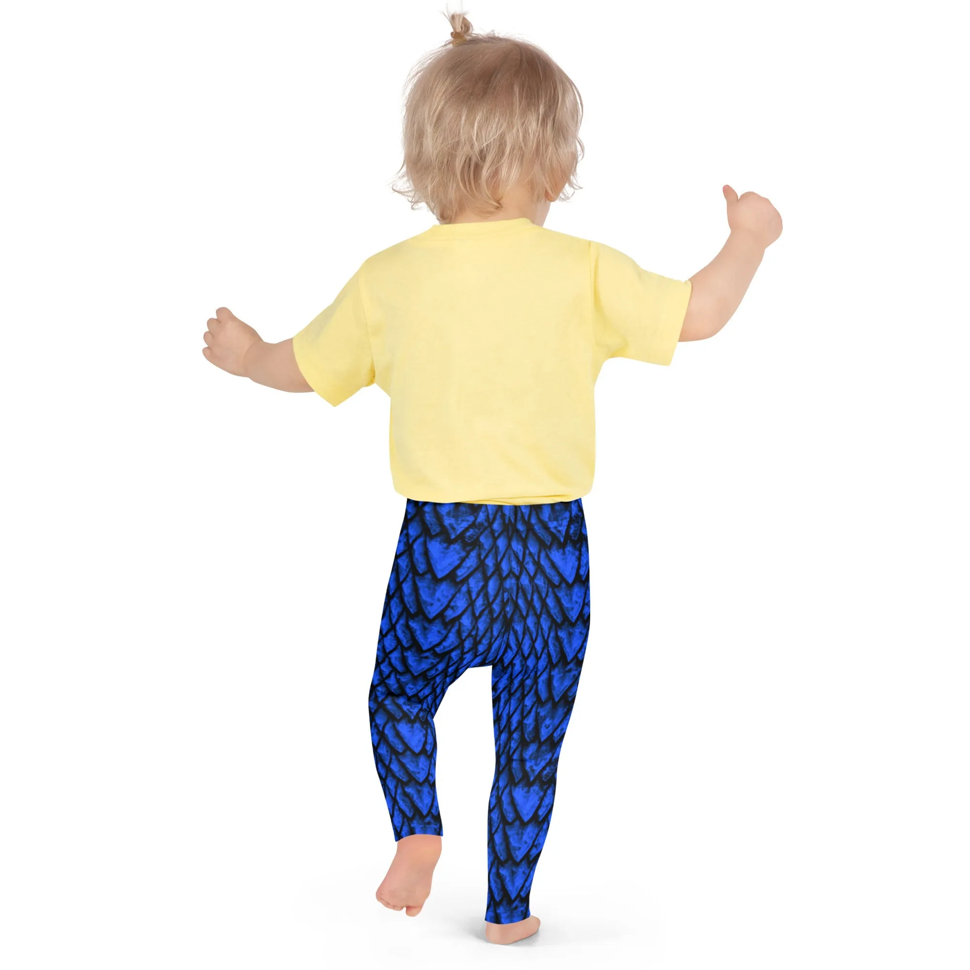 Sapphire Dragon Scale Kids' Leggings