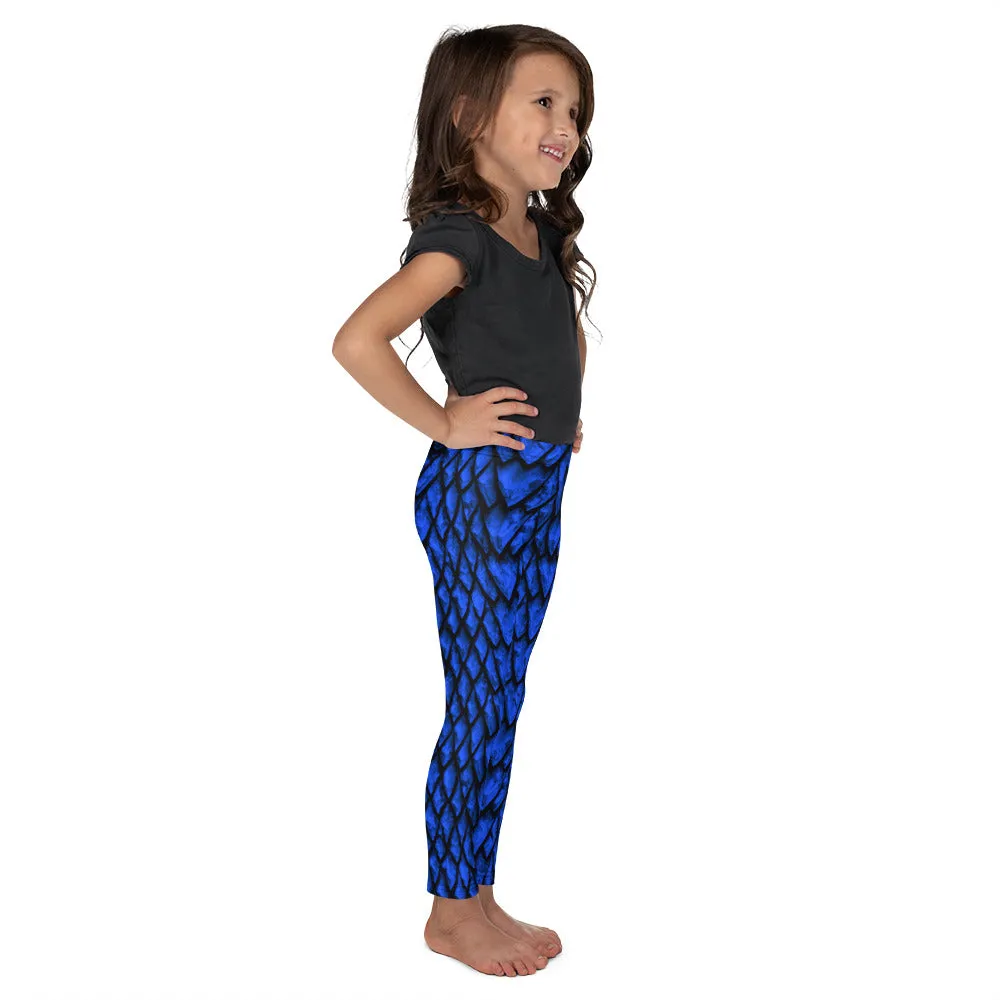 Sapphire Dragon Scale Kids' Leggings