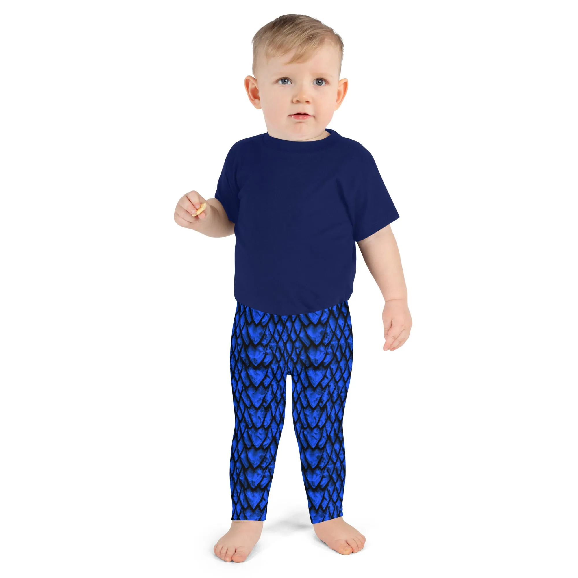 Sapphire Dragon Scale Kids' Leggings