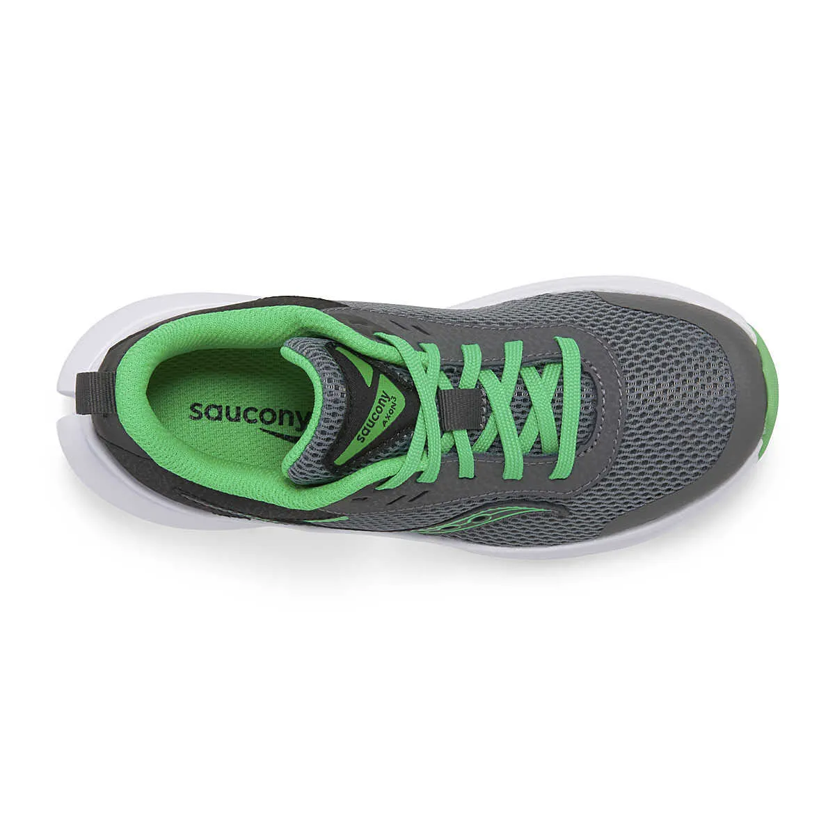 SAUCONY AXON 3 GREY/GREEN - KIDS