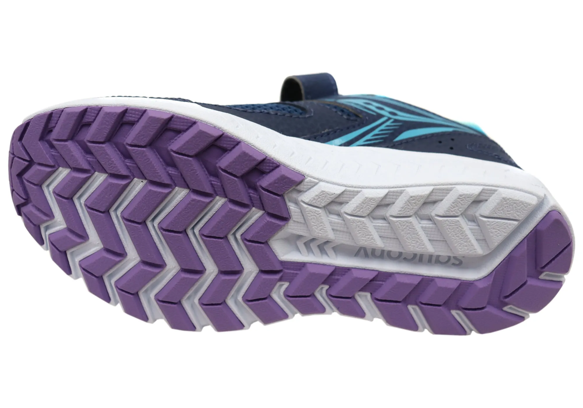 Saucony Kids Cohesion 14 Comfortable Adjustable Strap Athletic Shoes