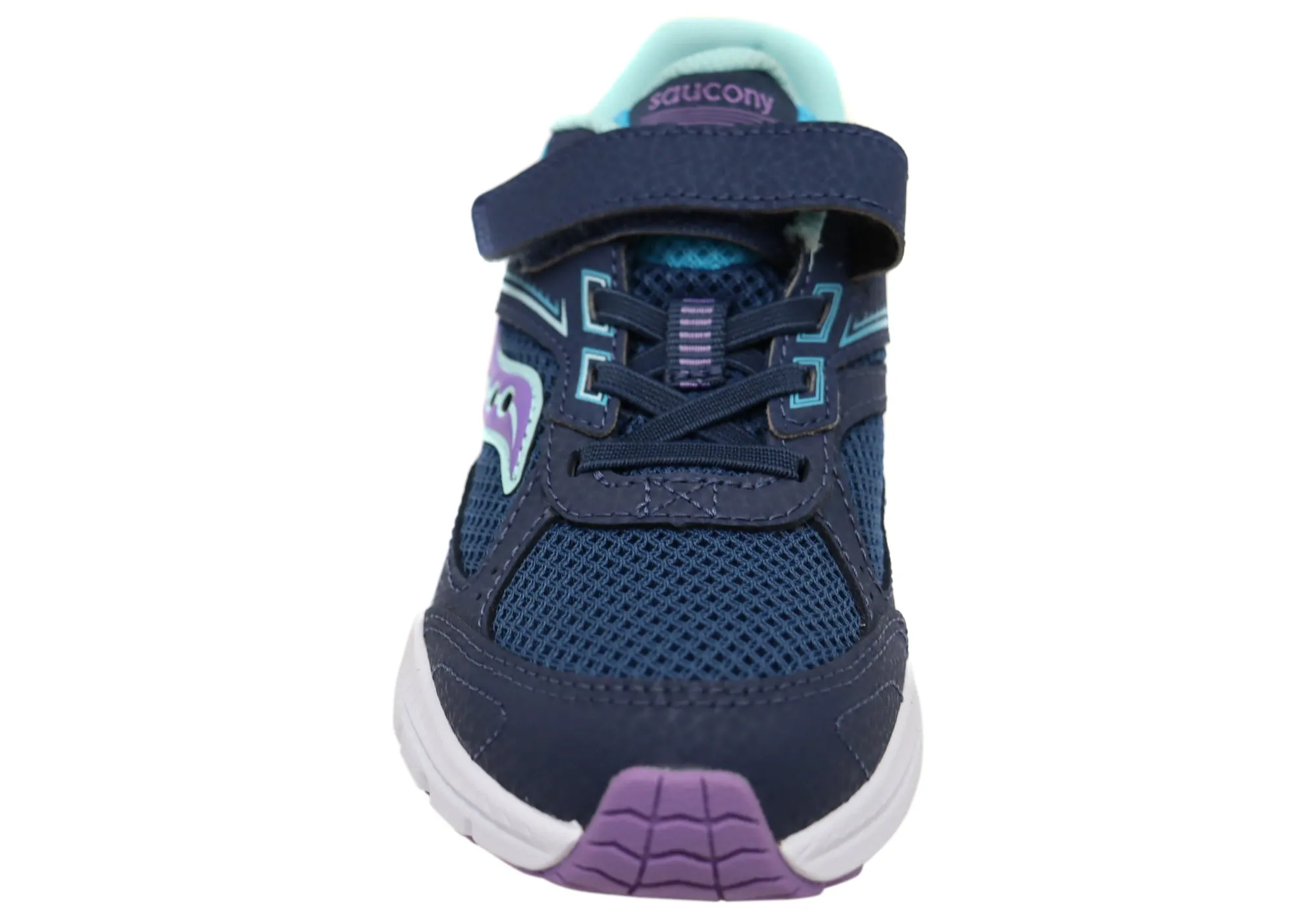 Saucony Kids Cohesion 14 Comfortable Adjustable Strap Athletic Shoes