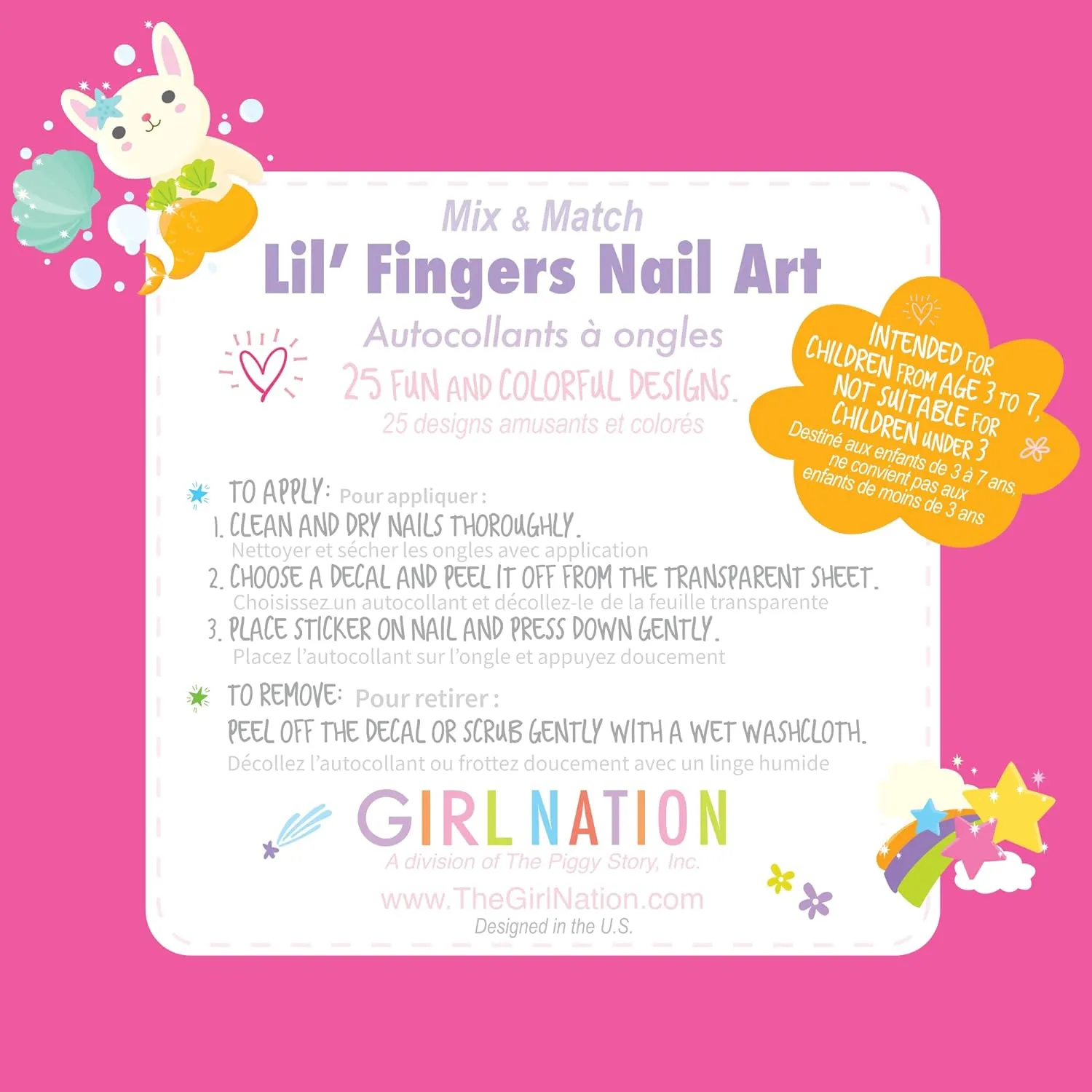 Unicorn Fantasy Nail Stickers - 25 Scented Designs