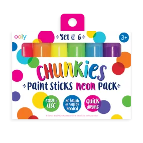 Ooly Neon Pack Chunkies Paint Sticks - Set of 6