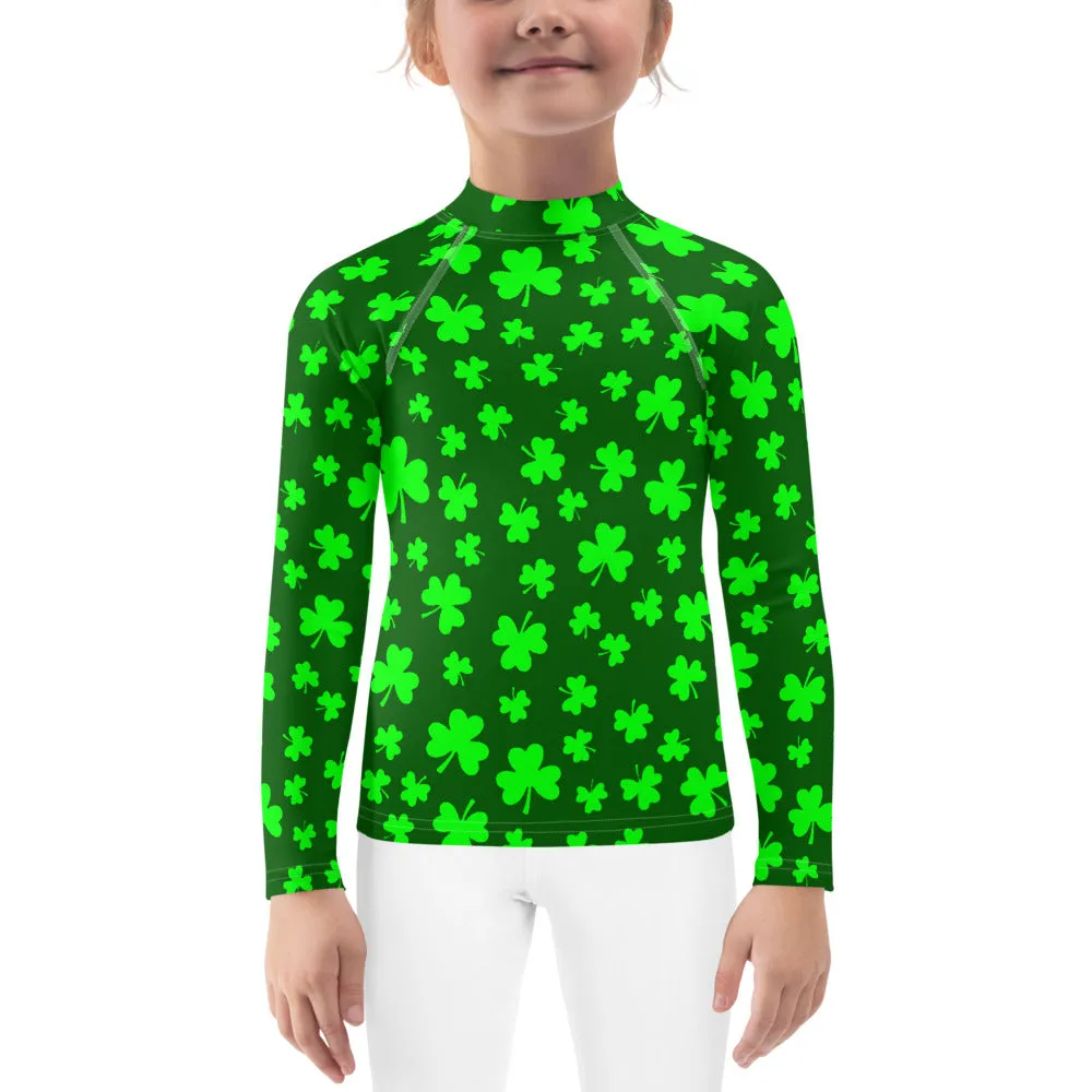 Shamrocks Print Kids' Rash Guard