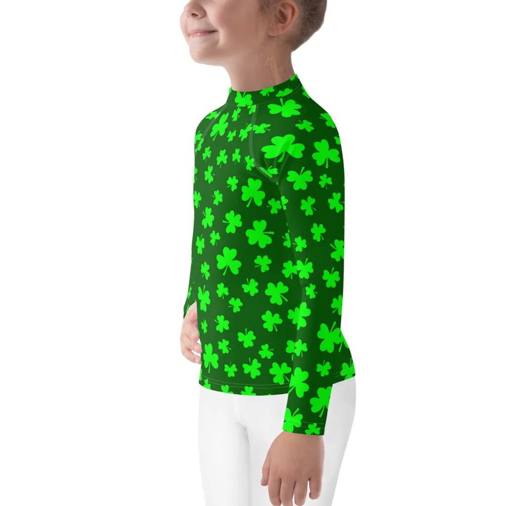 Shamrocks Print Kids' Rash Guard