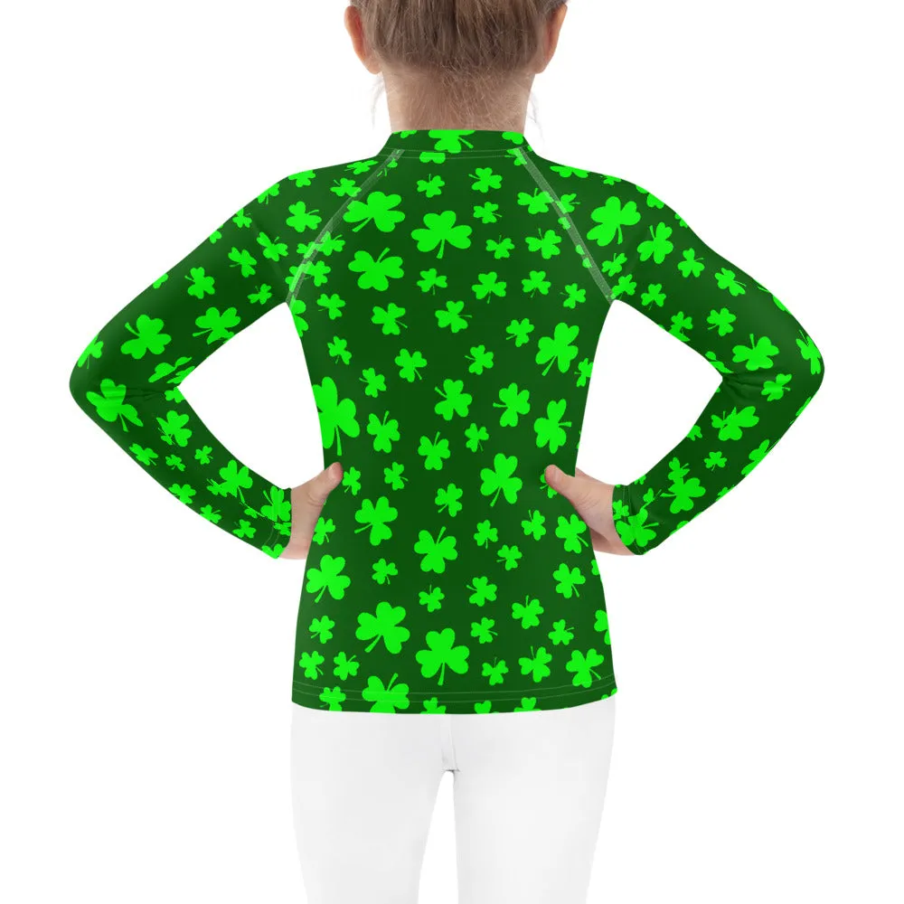 Shamrocks Print Kids' Rash Guard