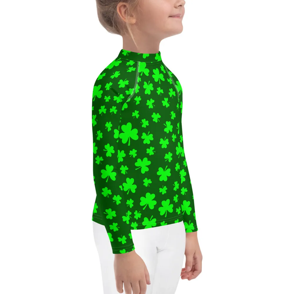 Shamrocks Print Kids' Rash Guard