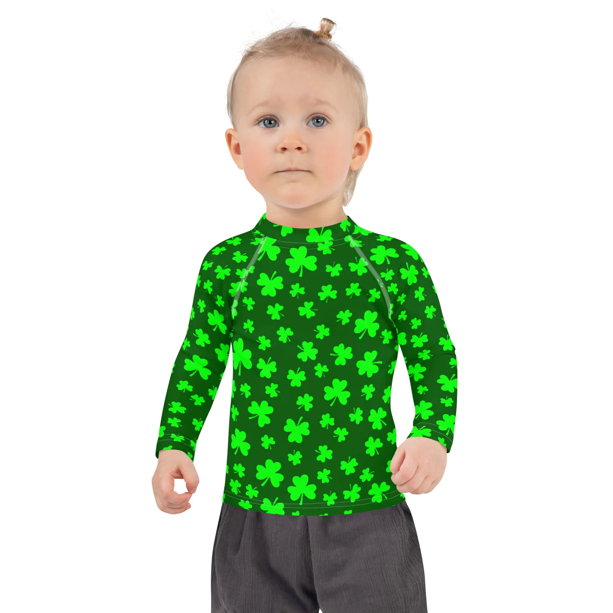 Shamrocks Print Kids' Rash Guard