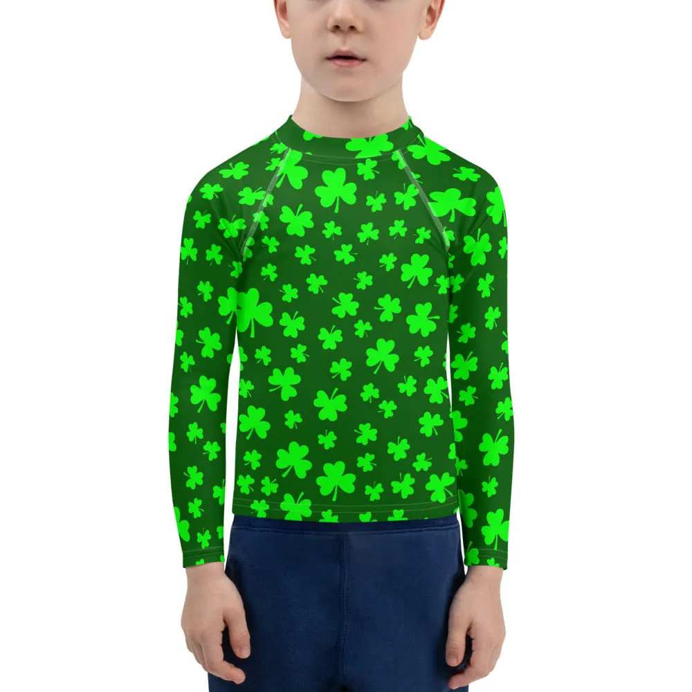 Shamrocks Print Kids' Rash Guard