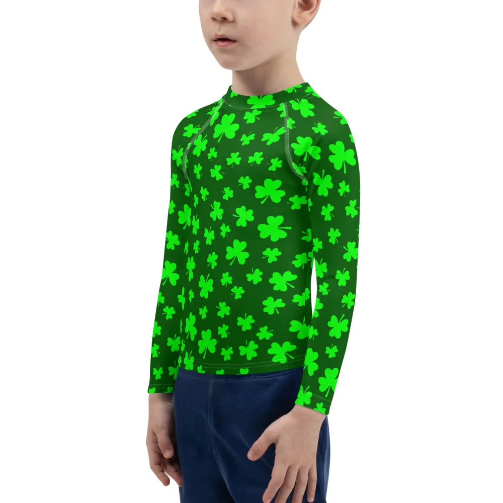 Shamrocks Print Kids' Rash Guard