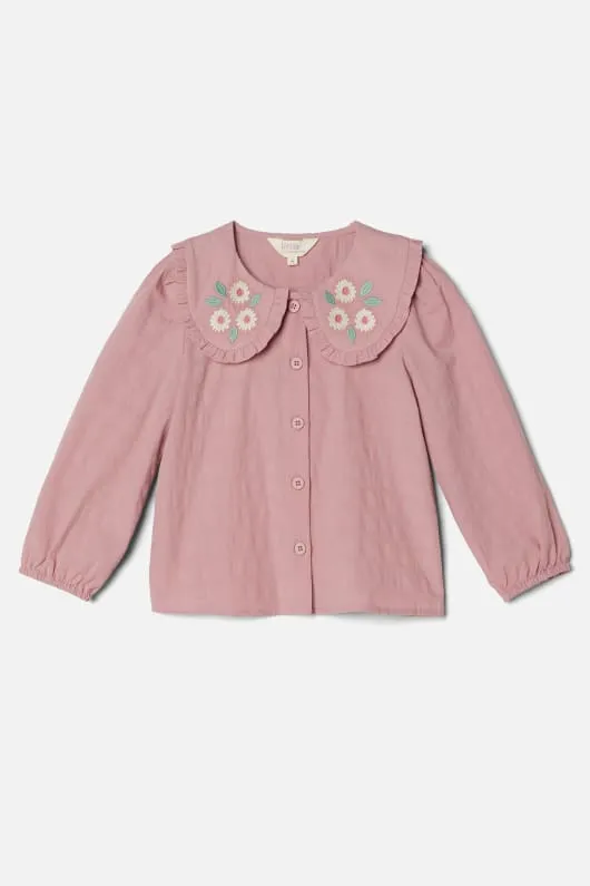 Kids Dress with Swirly Daisy Pattern