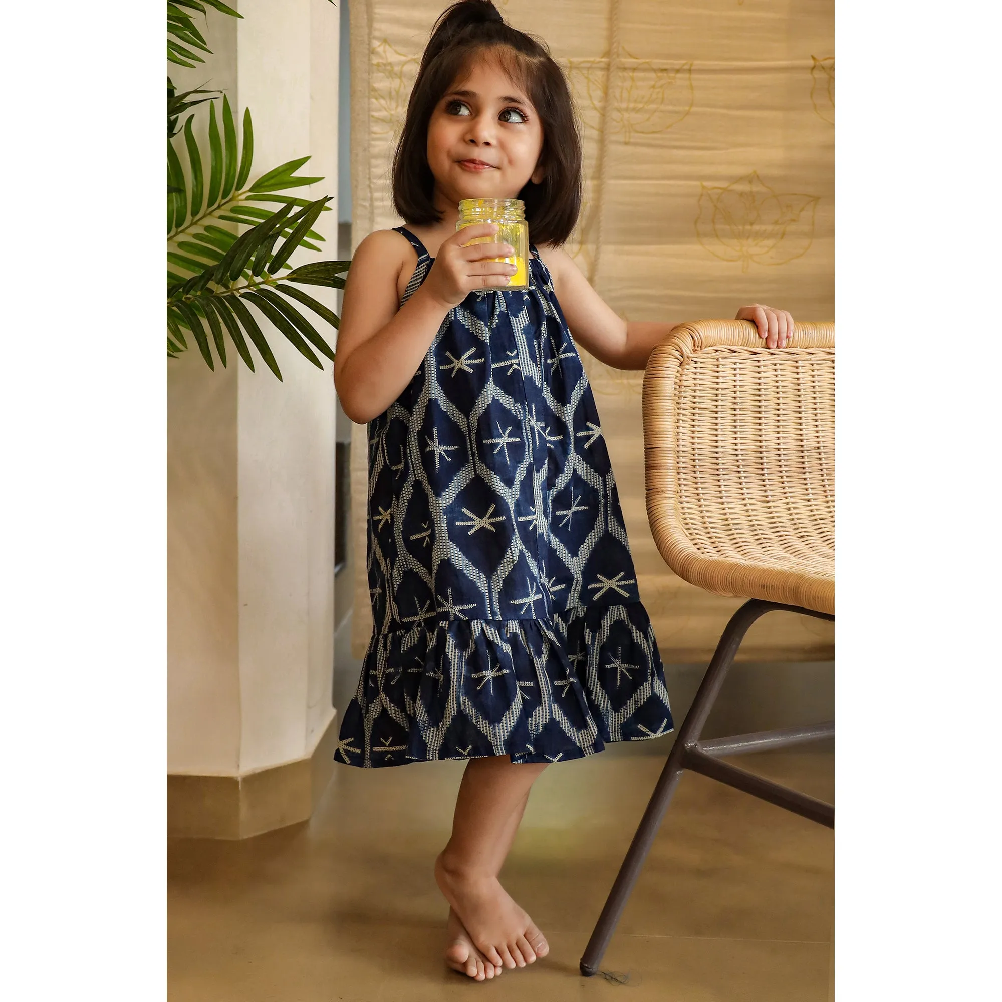 Shibori on Kids Indigo Dress