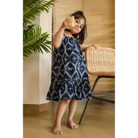 Shibori on Kids Indigo Dress