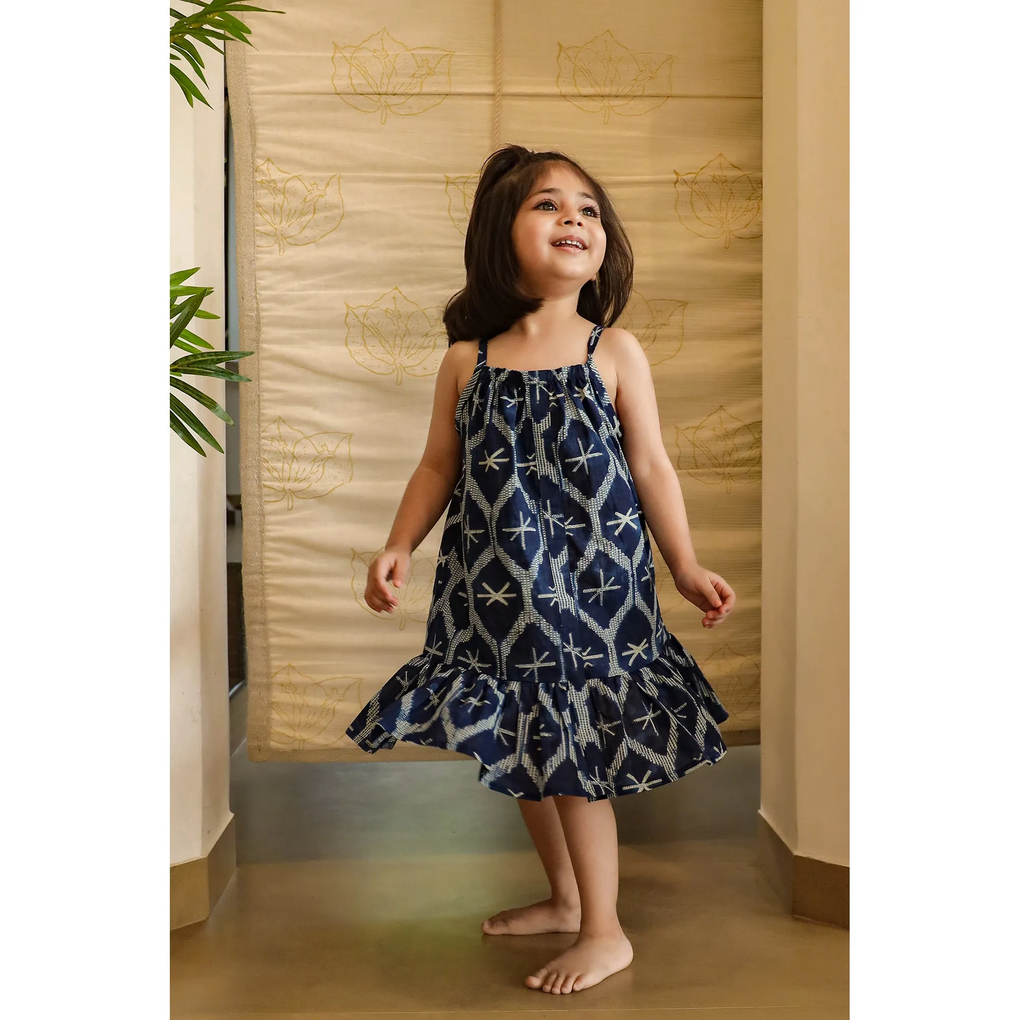 Shibori on Kids Indigo Dress