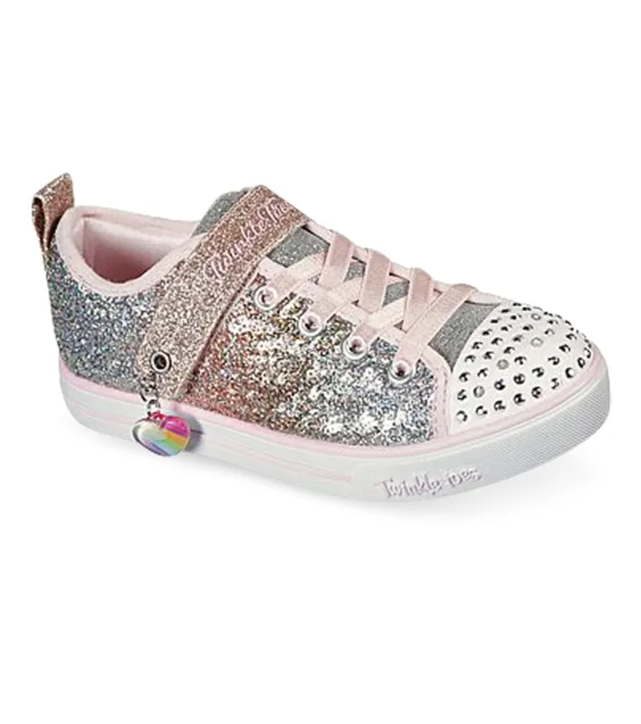 Skechers Sparkle Lite Sequins Bright Pink Kids Sneakers