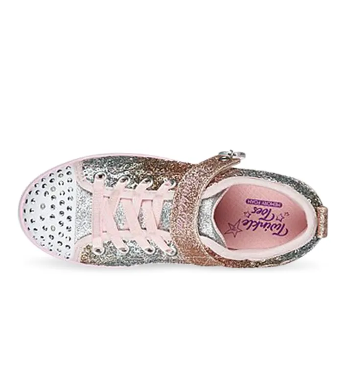 Skechers Sparkle Lite Sequins Bright Pink Kids Sneakers