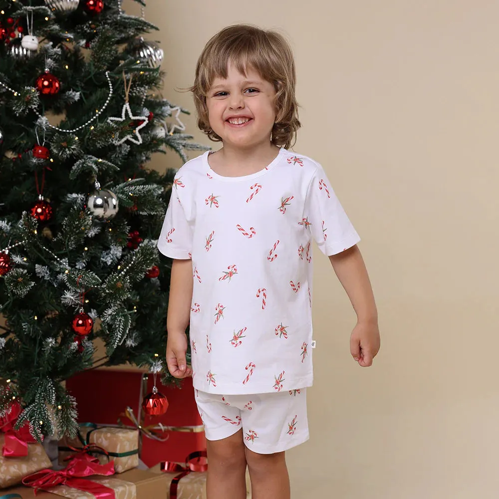 Snuggle Hunny Kids - Candy Cane Organic Kids PJ Set