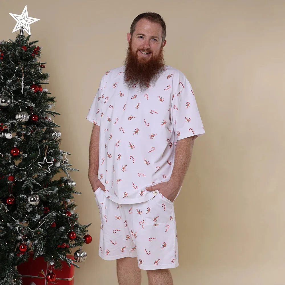 Snuggle Hunny Kids - Candy Cane Organic Mens PJ Set