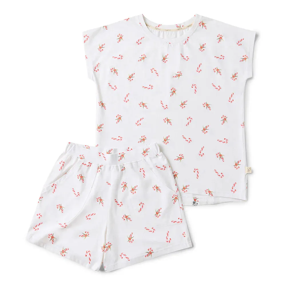 Snuggle Hunny Kids - Candy Cane Organic Womens PJ Set