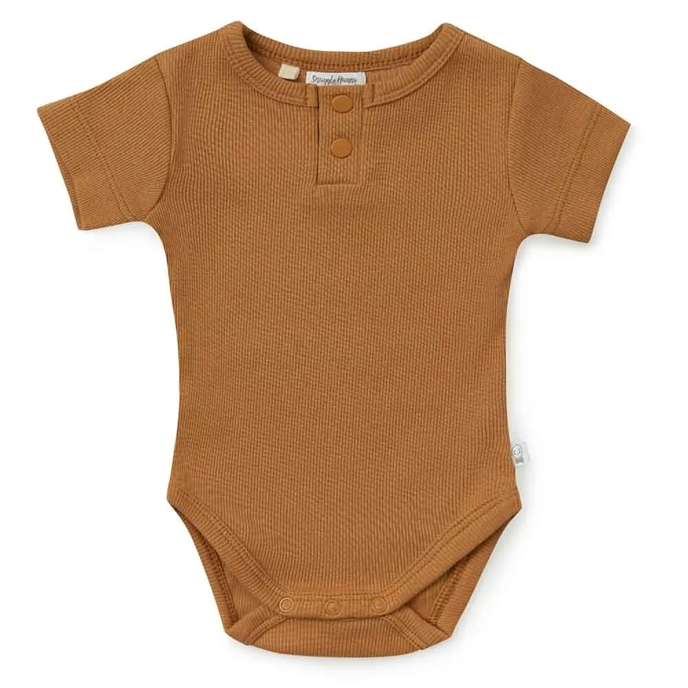 Snuggle Hunny Kids - Chestnut Short Sleeve Organic Bodysuit