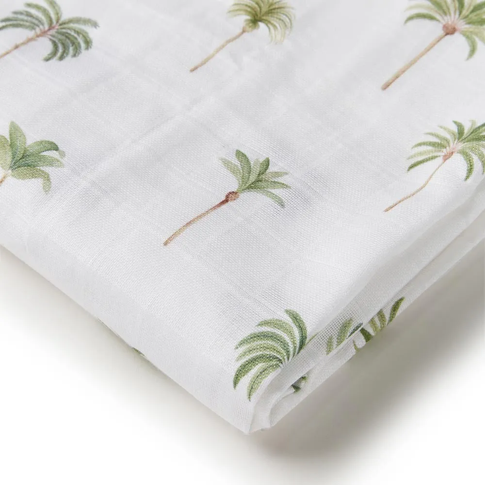 Snuggle Hunny Kids - Green Palm Organic Muslin Wrap