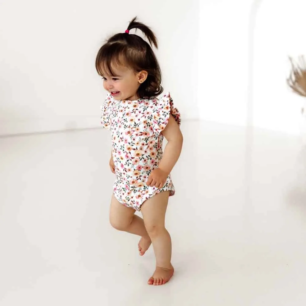 Snuggle Hunny Kids - Spring Floral Short Sleeve Organic Bodysuit