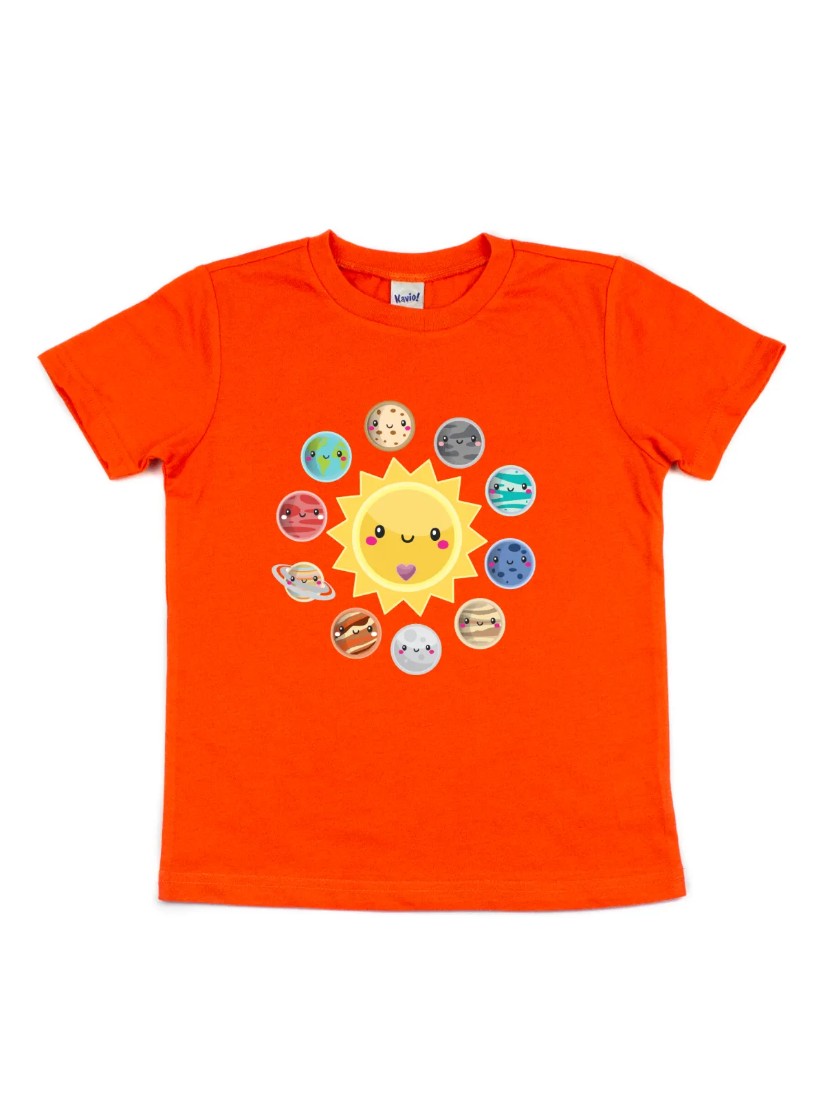 Solar System Kids Shirt - Orange