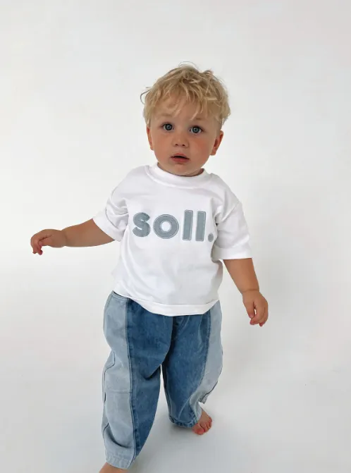 Soll. The Label - Kids Soll Denim Logo Tee | Light