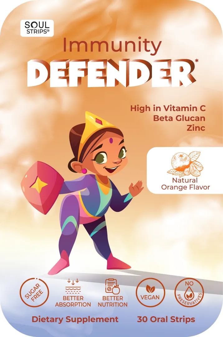 Kids Orange Flavor Sugar Free Vegan Immune Booster Strips (30)