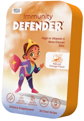 Kids Orange Flavor Sugar Free Vegan Immune Booster Strips (30)