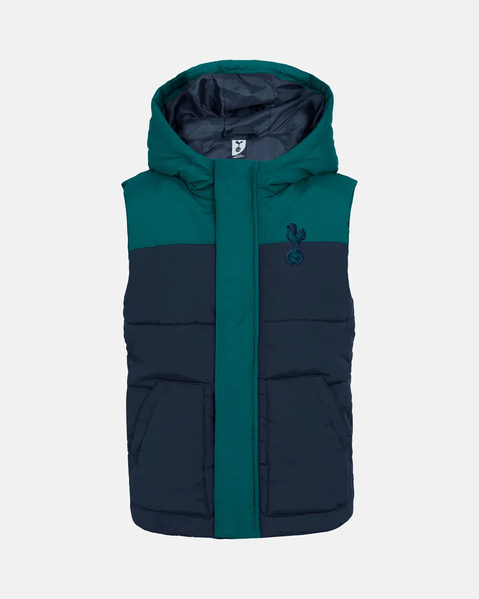 Spurs Kids Colour Block Padded Gilet