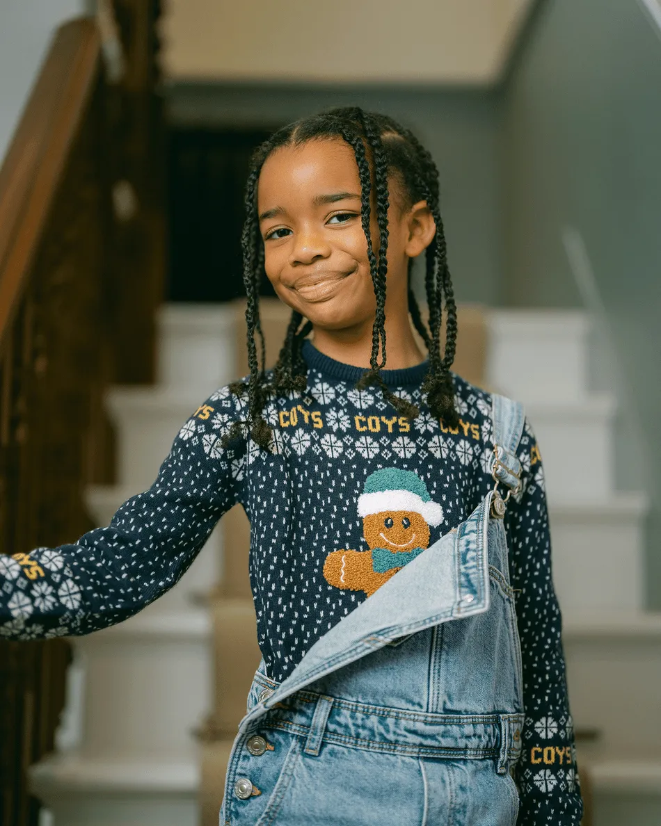 Spurs Kids Gingerbread Christmas Jumper