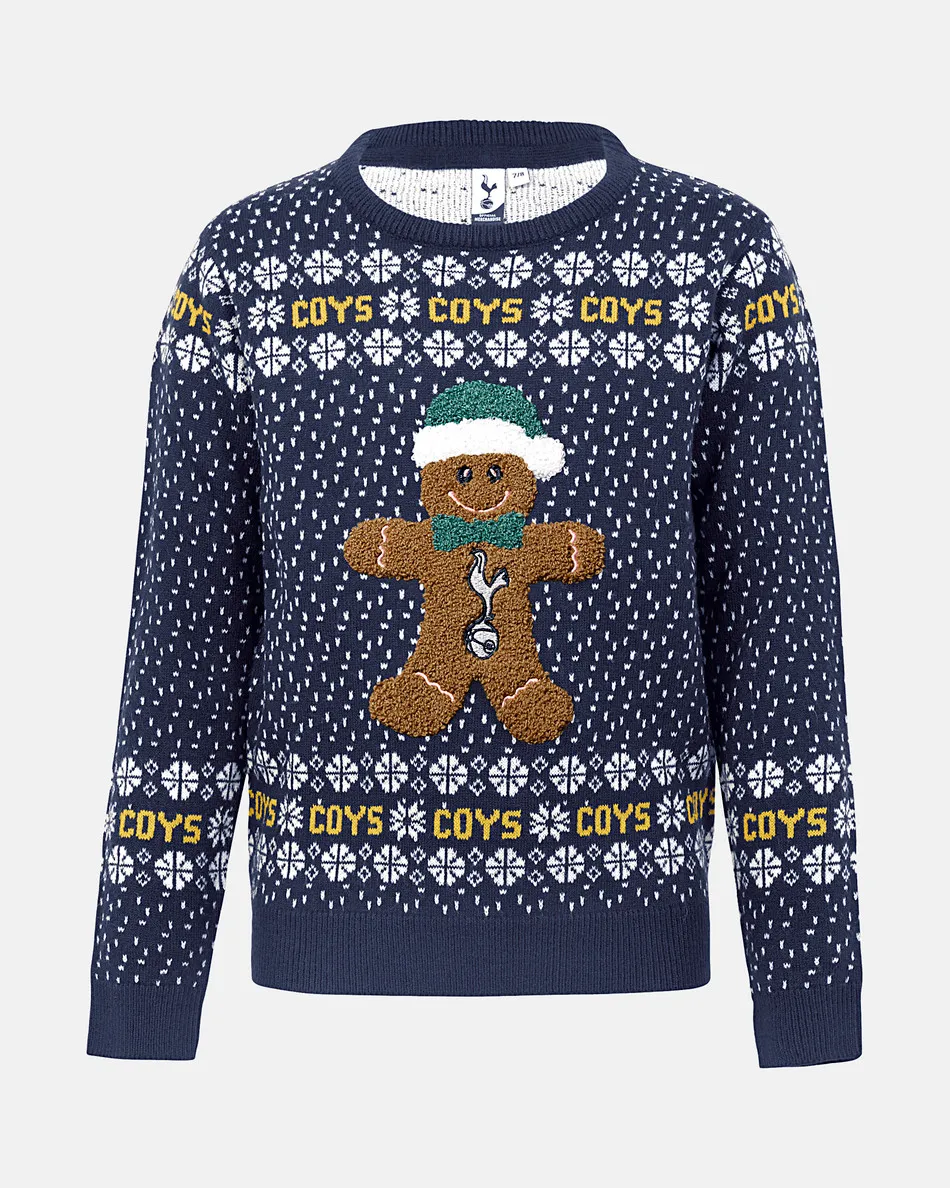 Spurs Kids Gingerbread Christmas Jumper