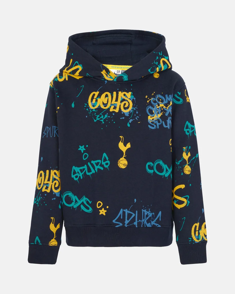 Spurs Kids Graffiti Navy Hoodie