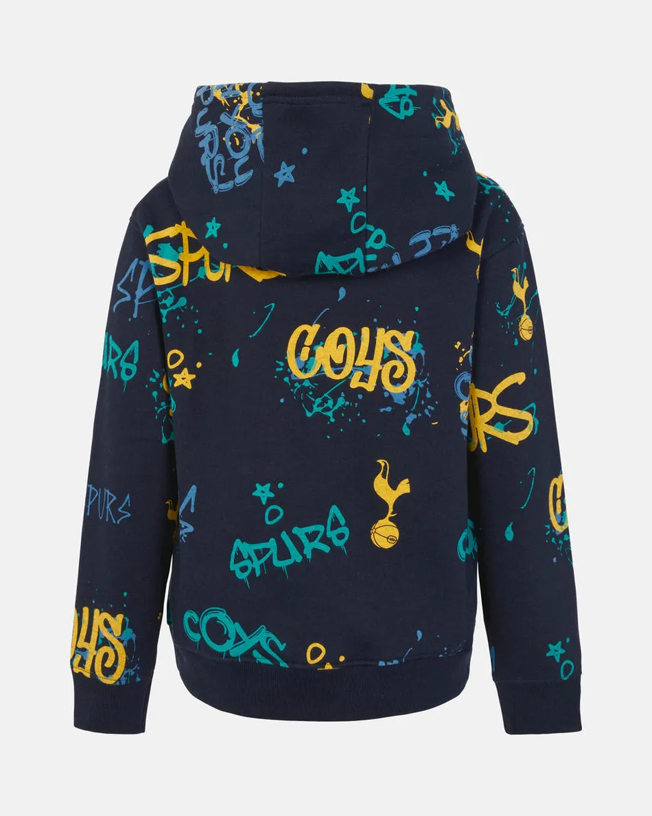 Spurs Kids Graffiti Navy Hoodie