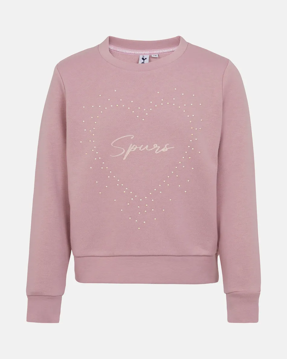 Spurs Kids Heart Pink Sweatshirt