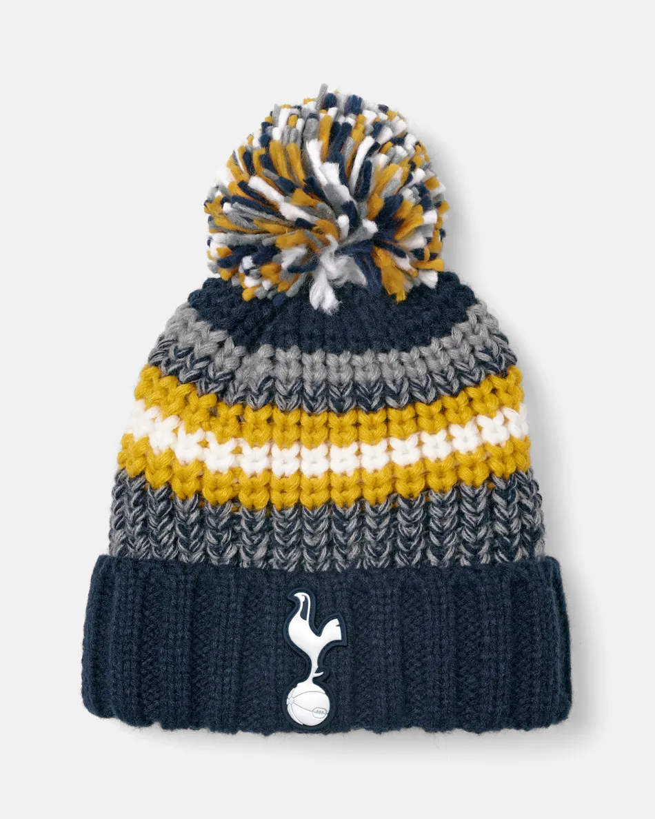 Spurs Kids Striped Beanie