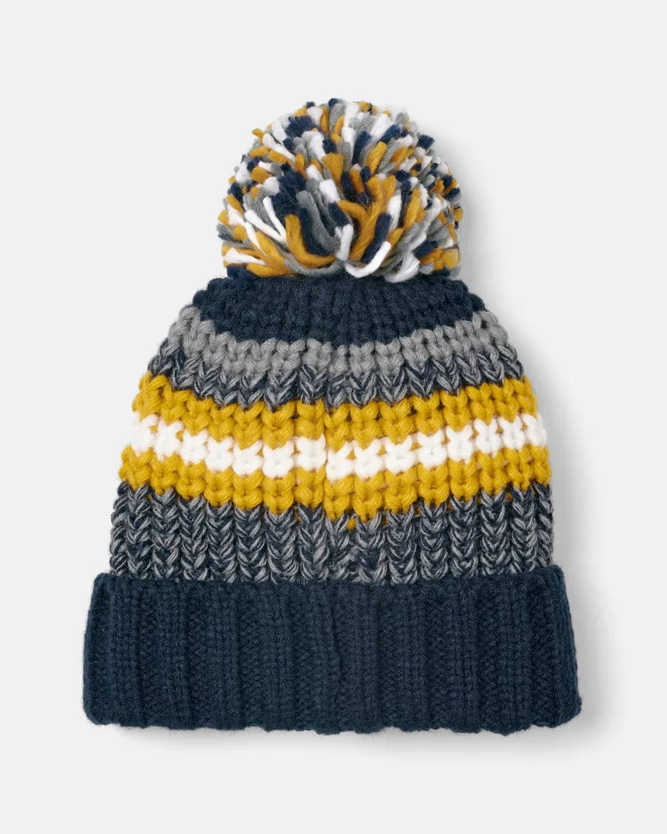 Spurs Kids Striped Beanie